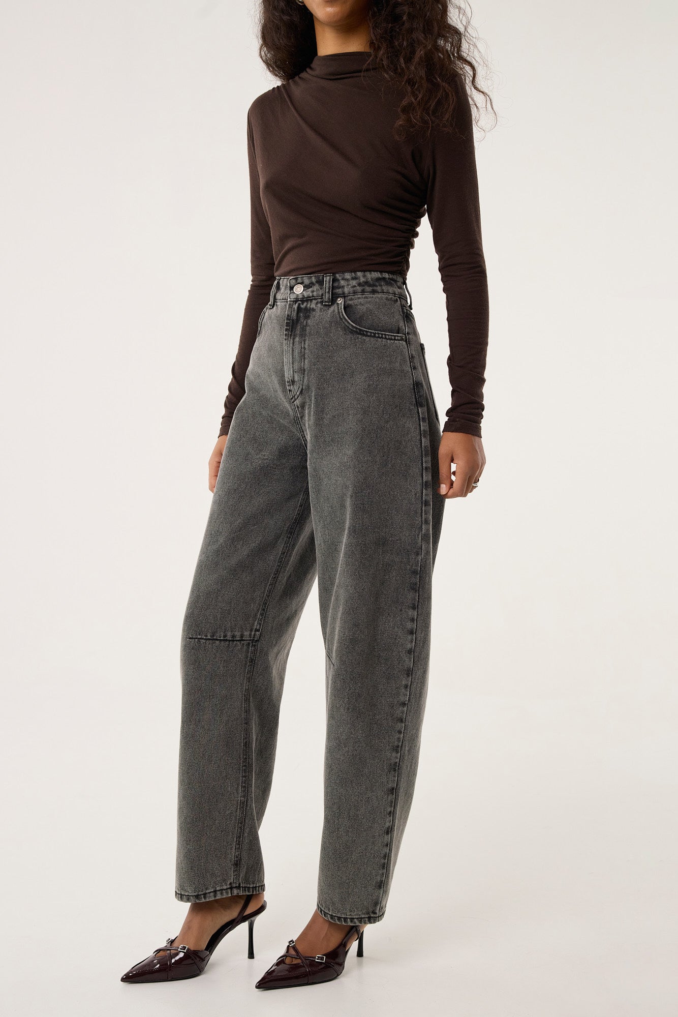 Jeansy Barrel grey
