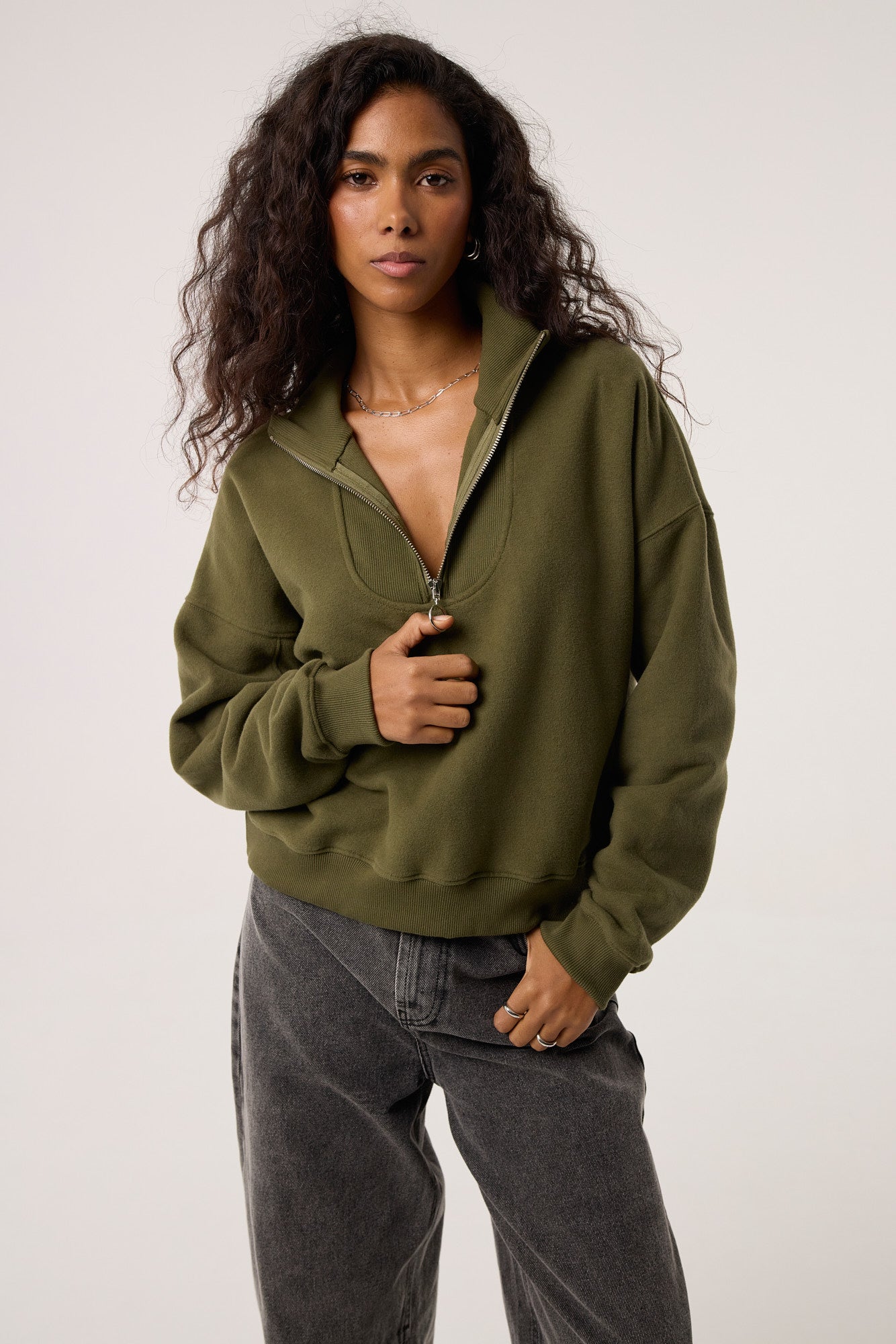 Bluza Zipi khaki