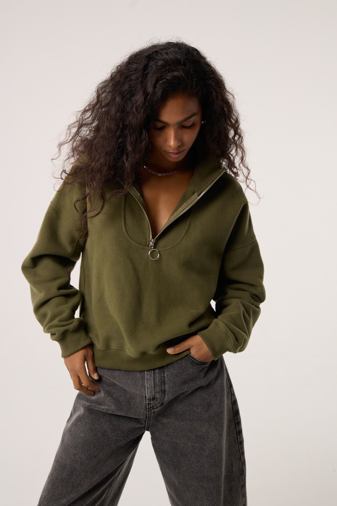 Bluza Zipi khaki