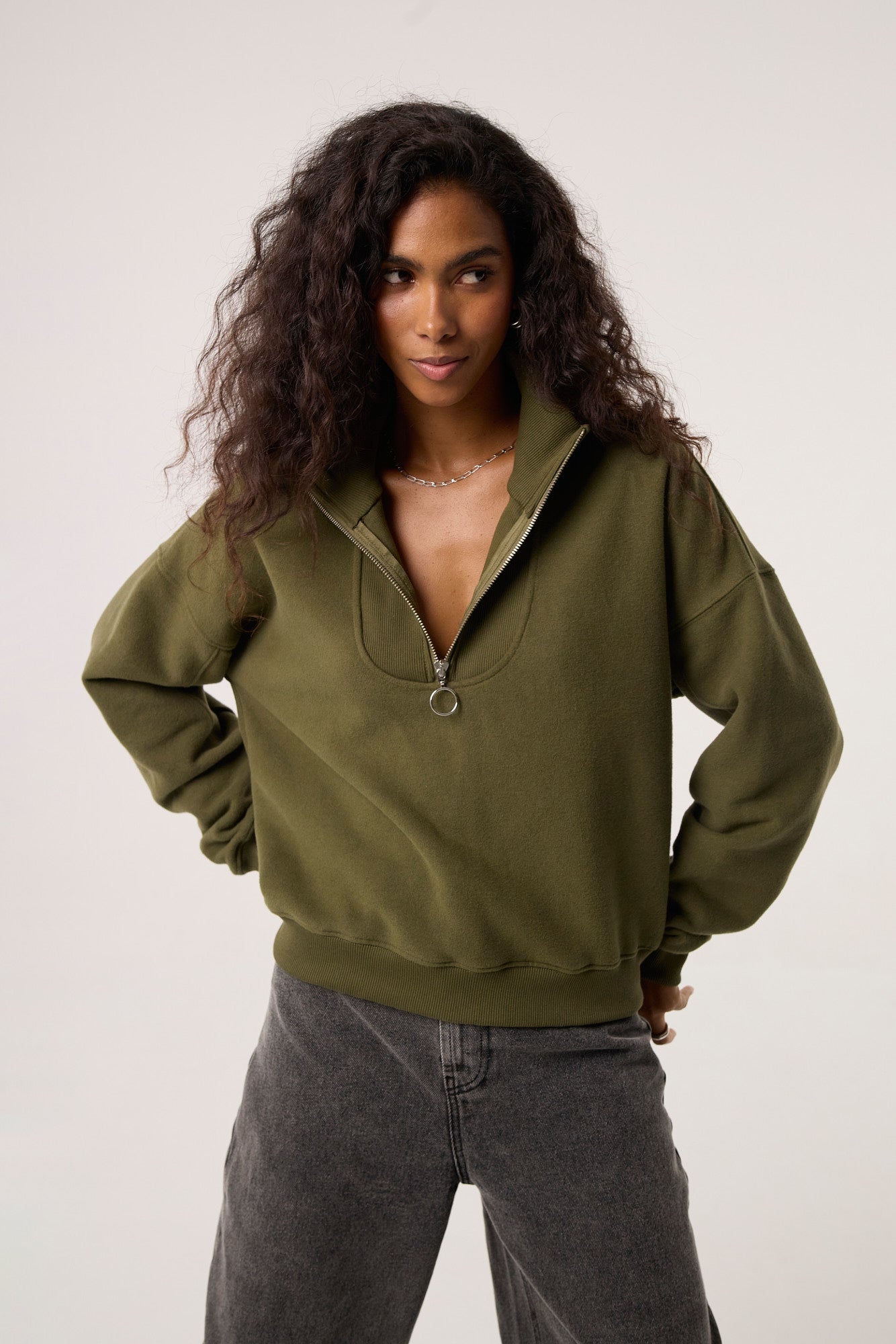 Bluza Zipi khaki