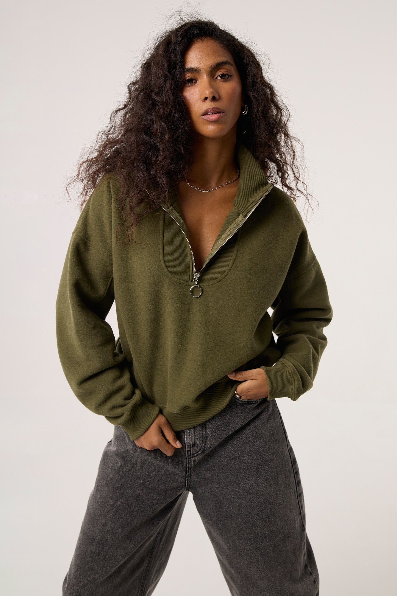 Bluza Zipi khaki