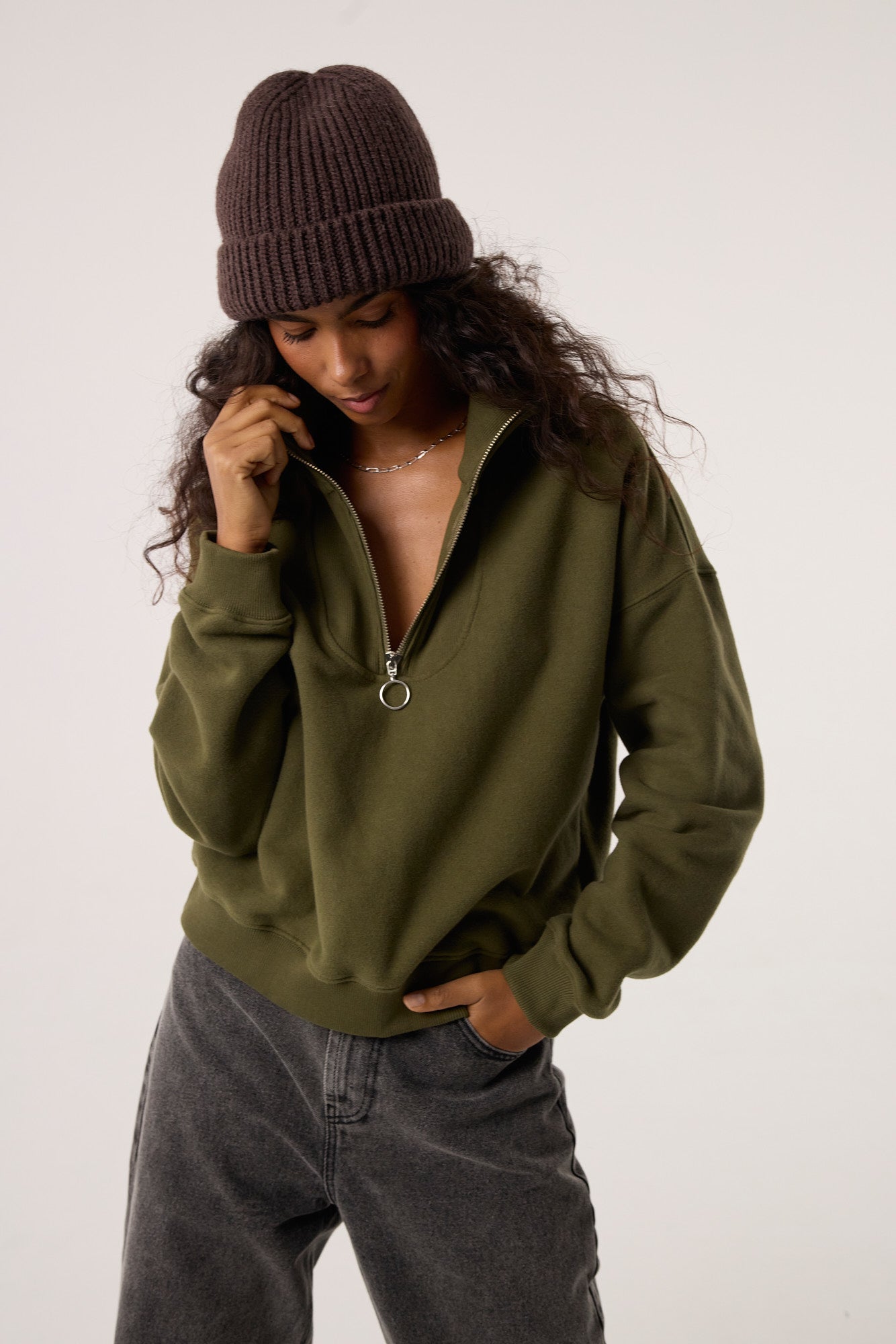 Bluza Zipi khaki