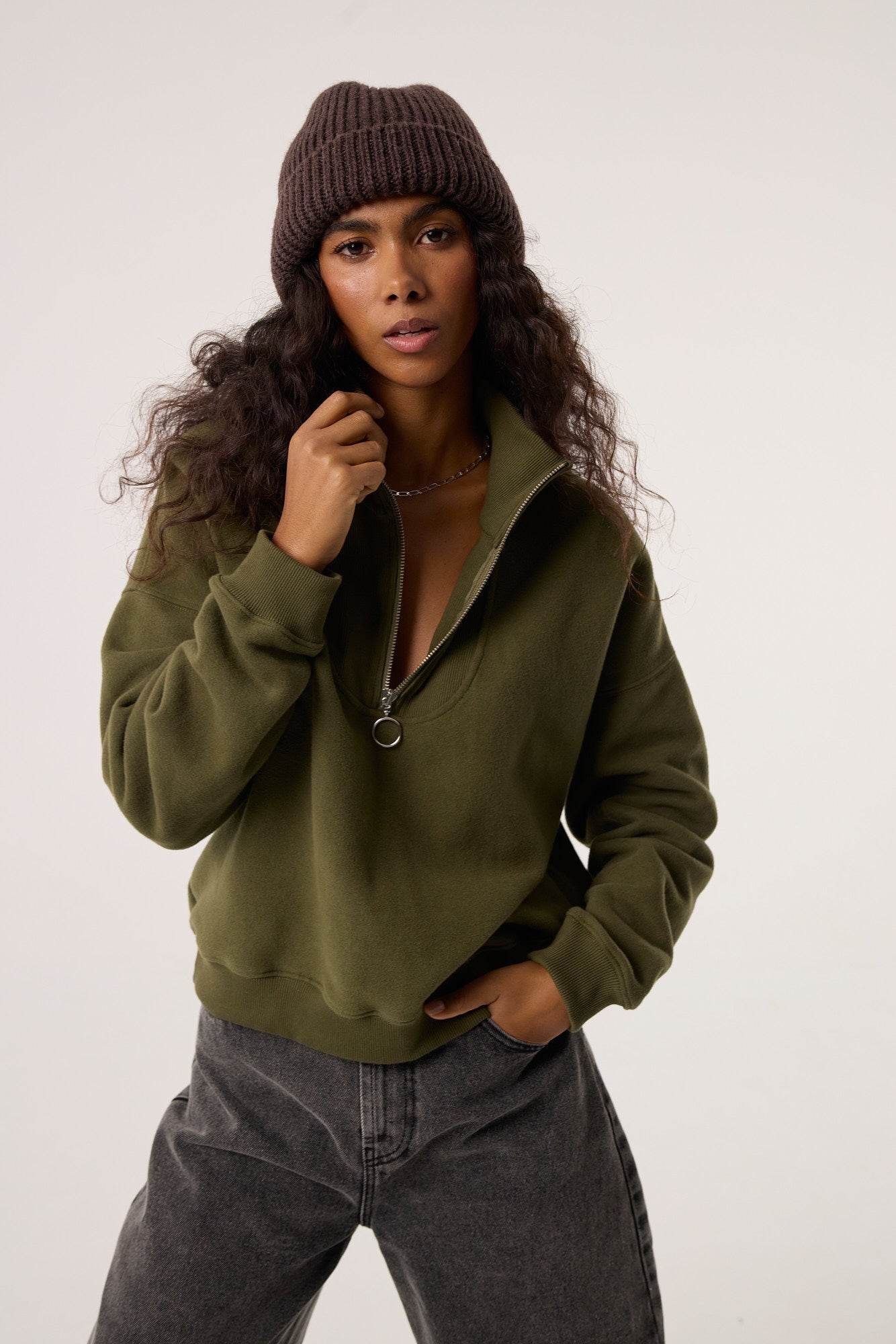 Bluza Zipi khaki