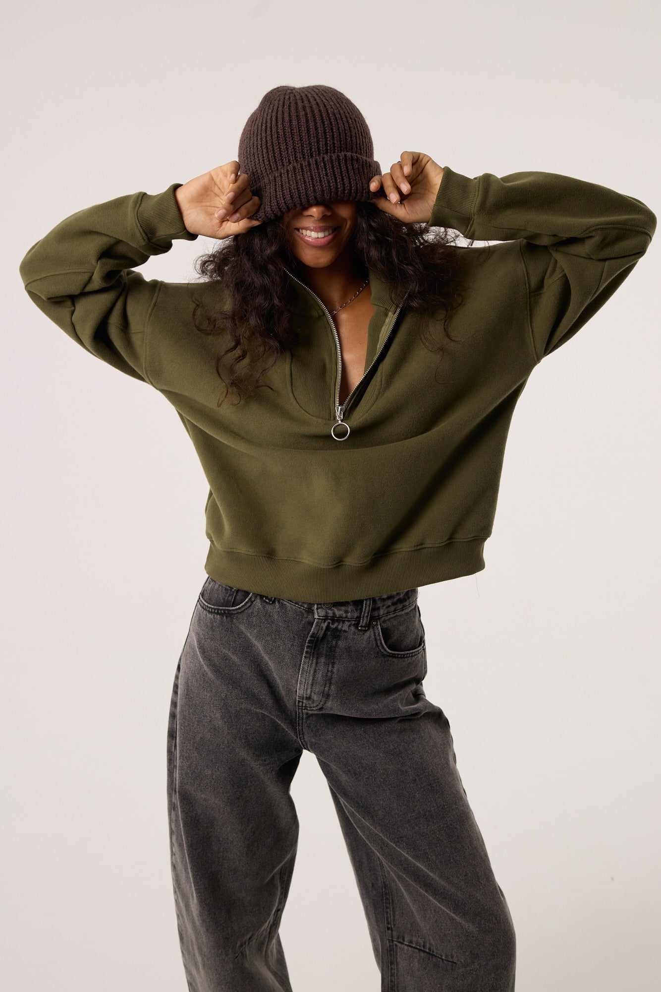 Bluza Zipi khaki