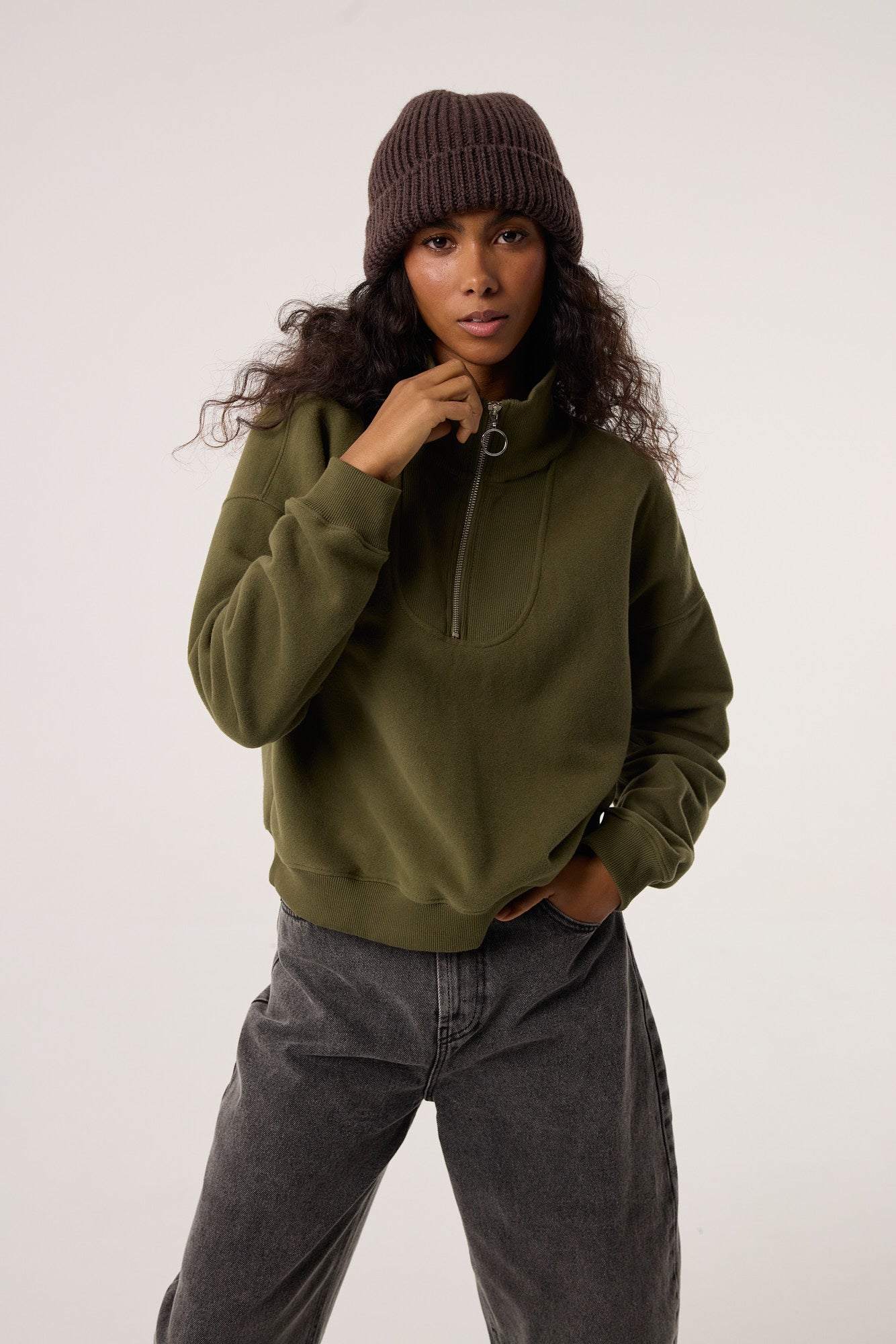 Bluza Zipi khaki