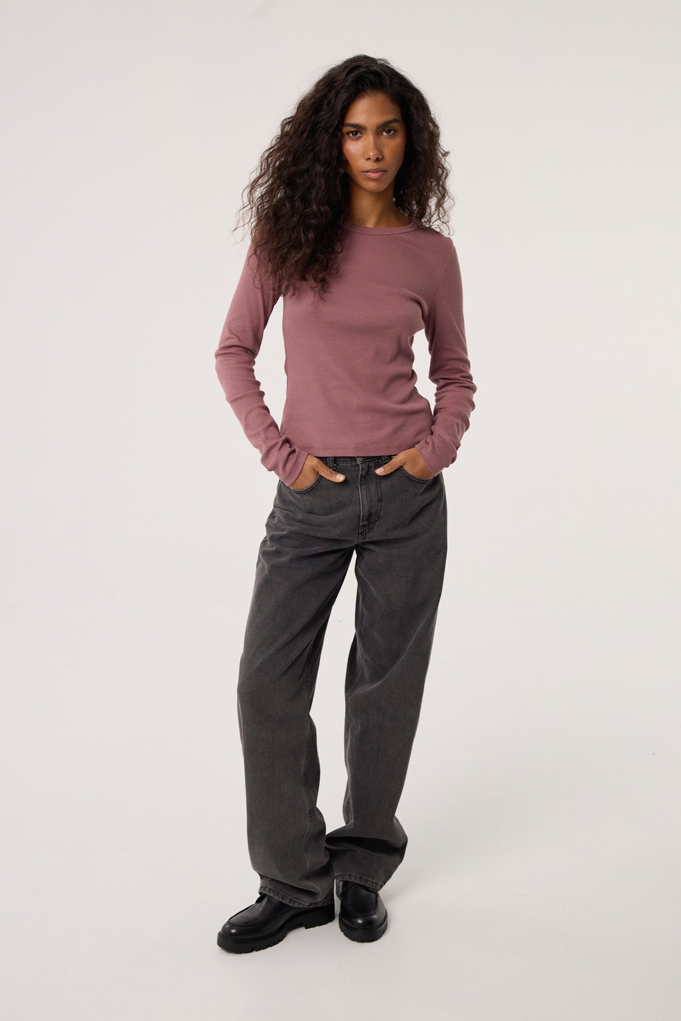 Longsleeve Bamboo dusty pink