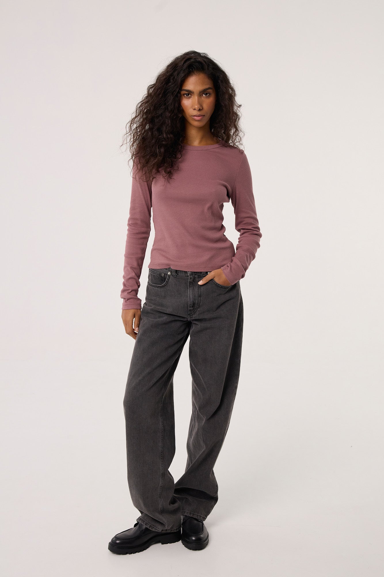 Longsleeve Bamboo dusty pink