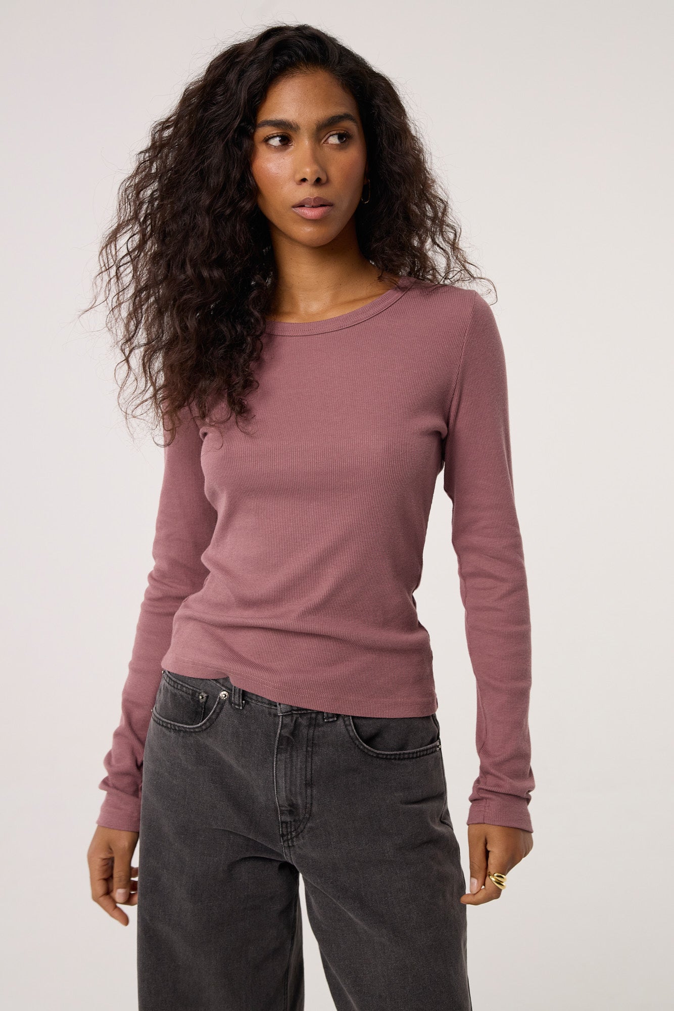 Longsleeve Bamboo dusty pink