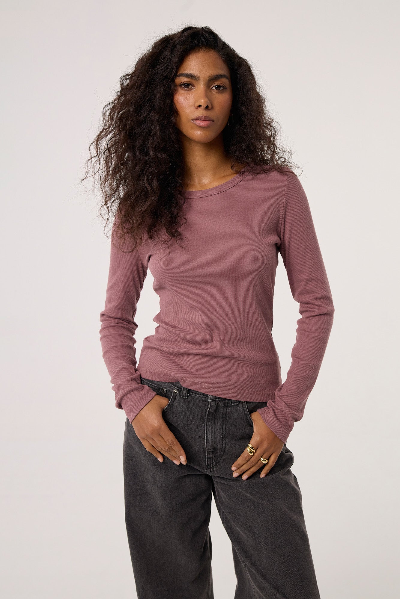 Longsleeve Bamboo dusty pink