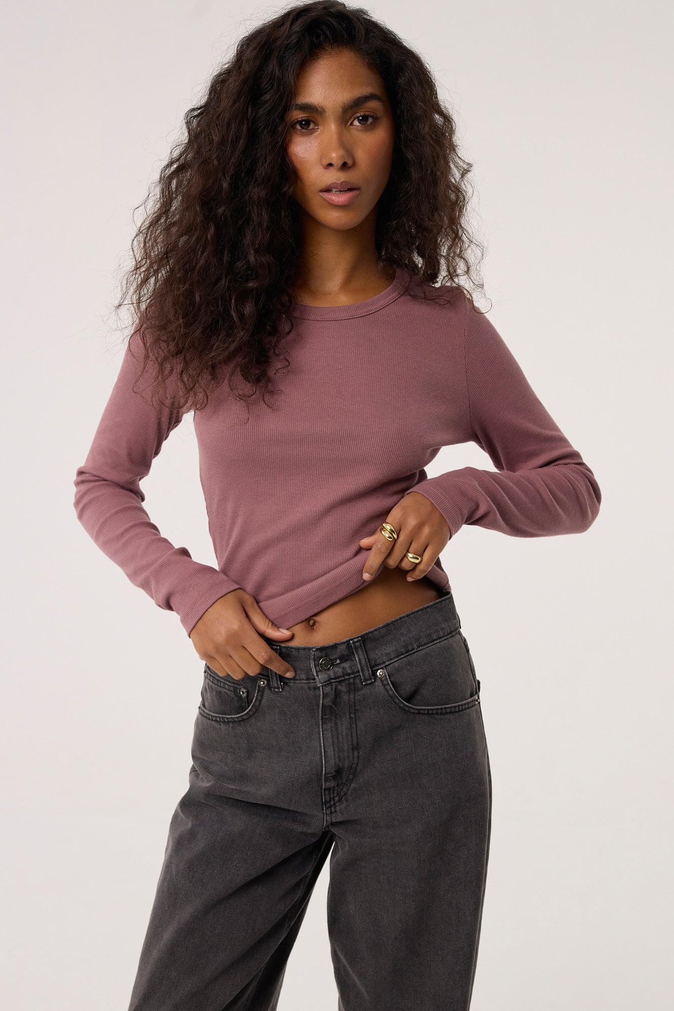 Longsleeve Bamboo dusty pink