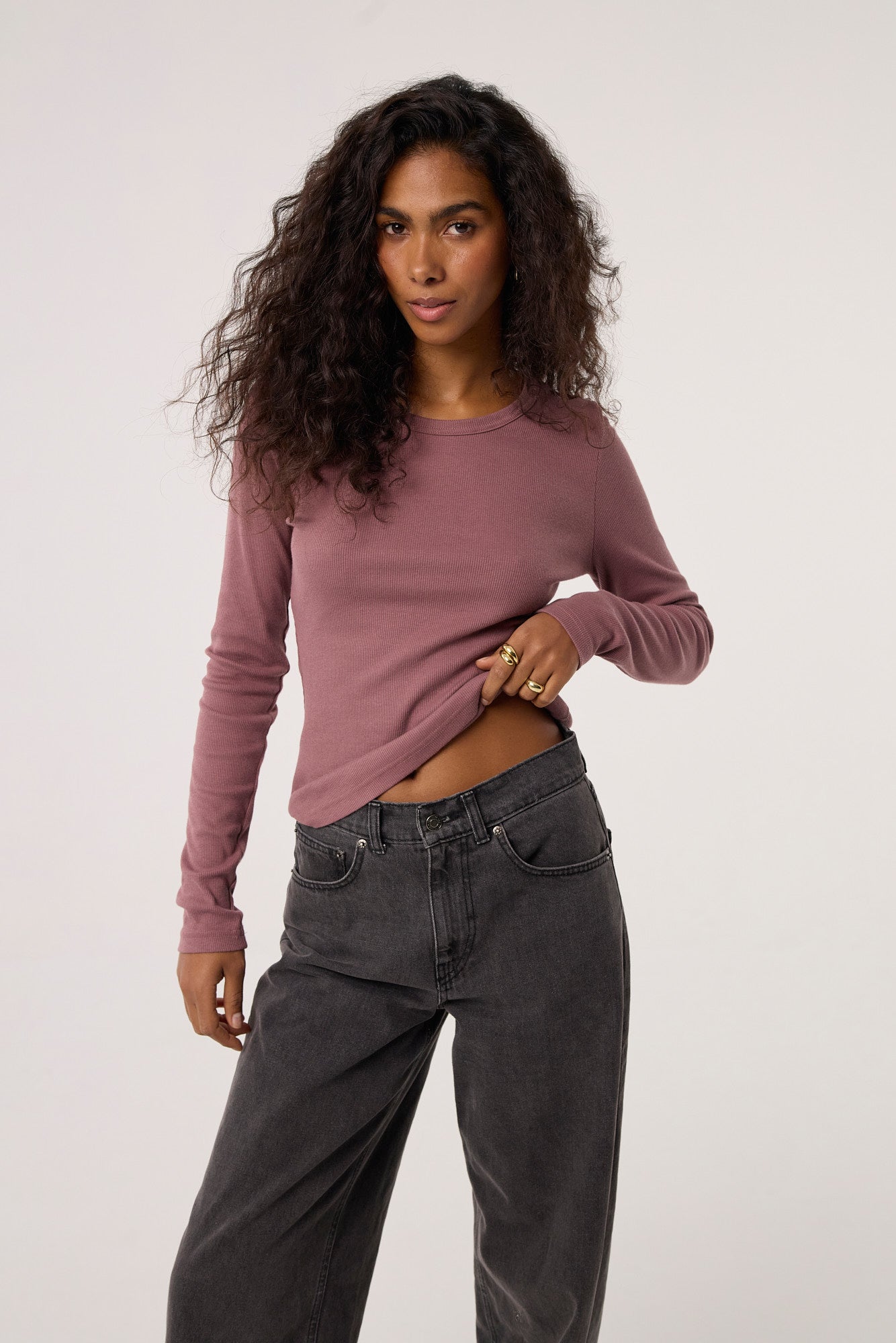 Longsleeve Bamboo dusty pink