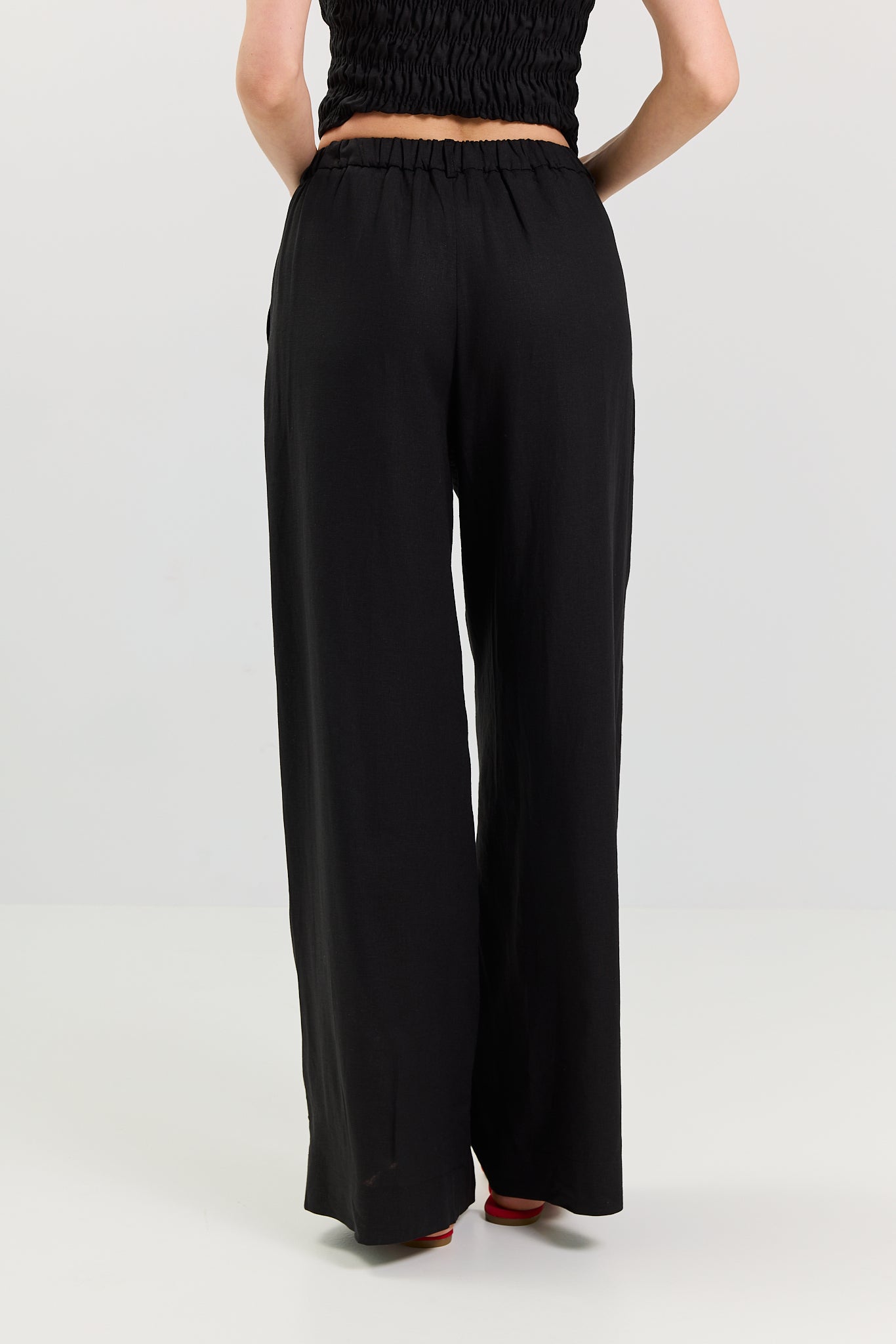 Spodnie Palazzo linen black