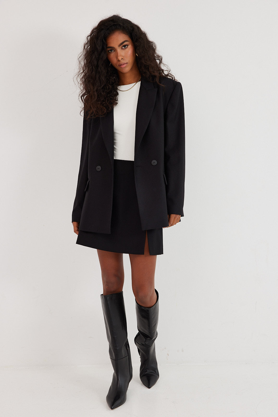 Spódnica Glen wool black