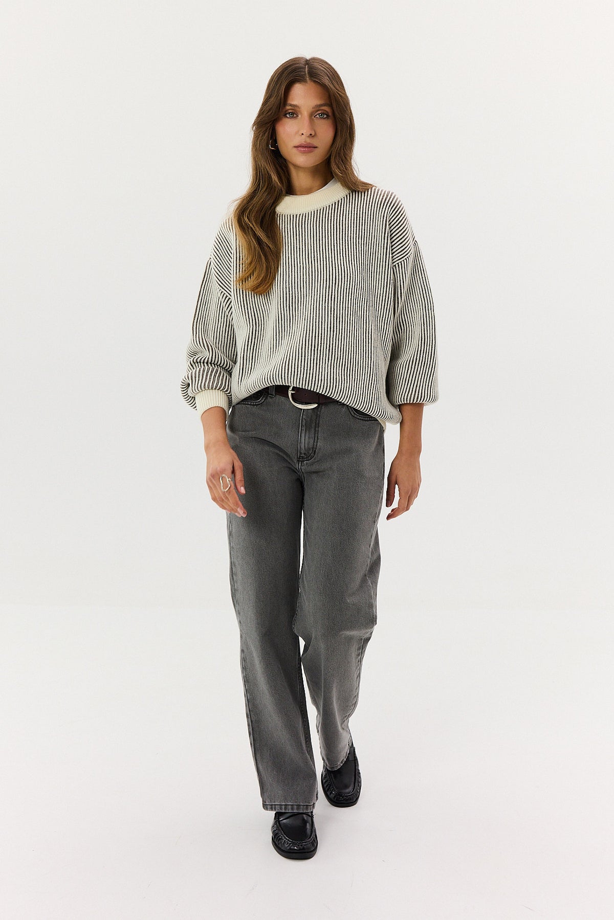 Sweter Kelly cream-mocca