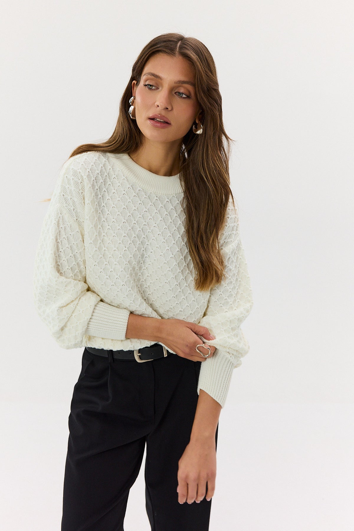 Sweter Henry ecru
