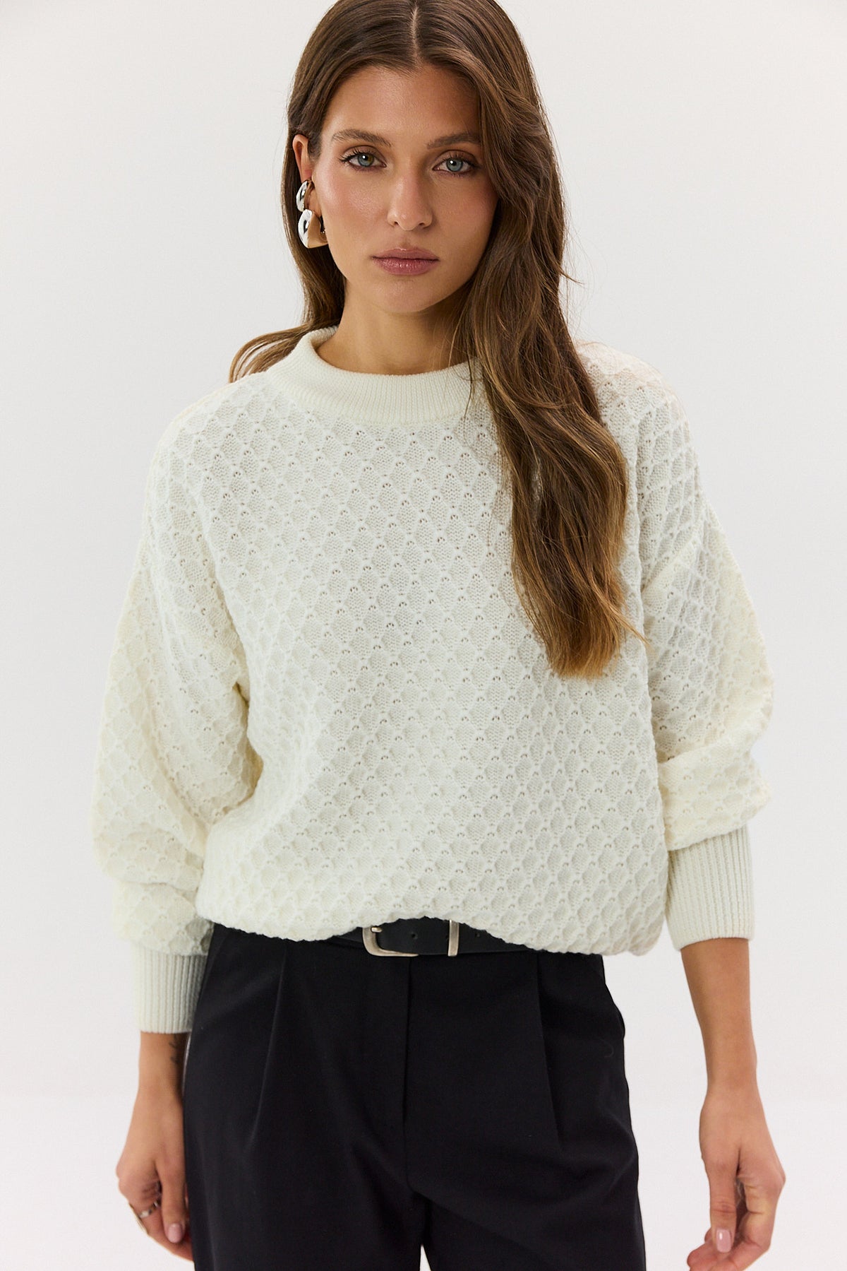 Sweter Henry ecru