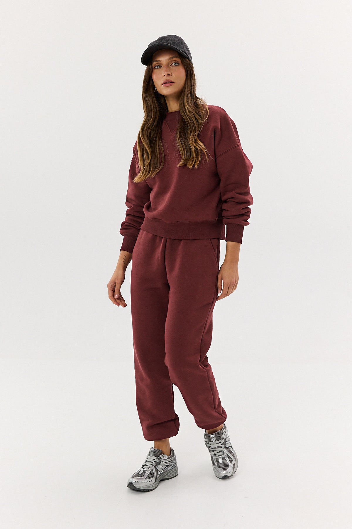 Spodnie dresowe burgundy