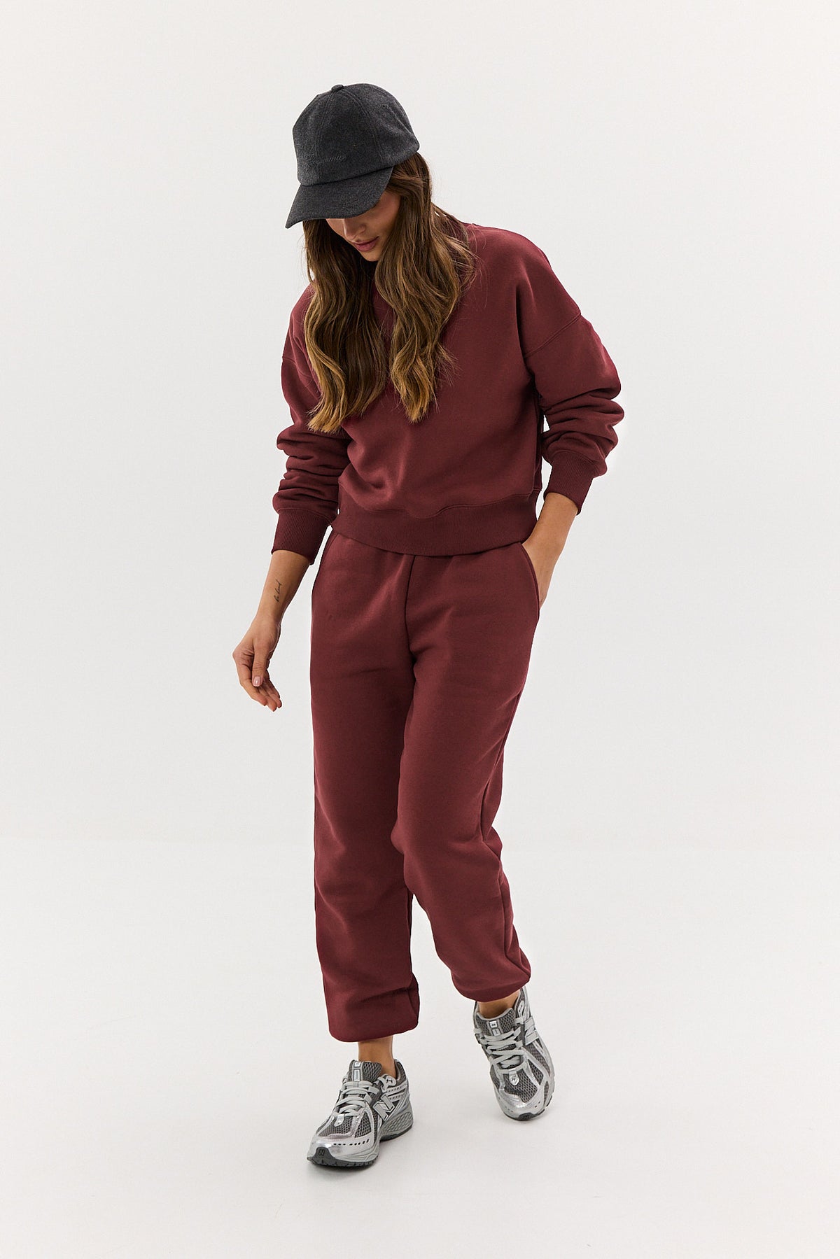 Spodnie dresowe burgundy