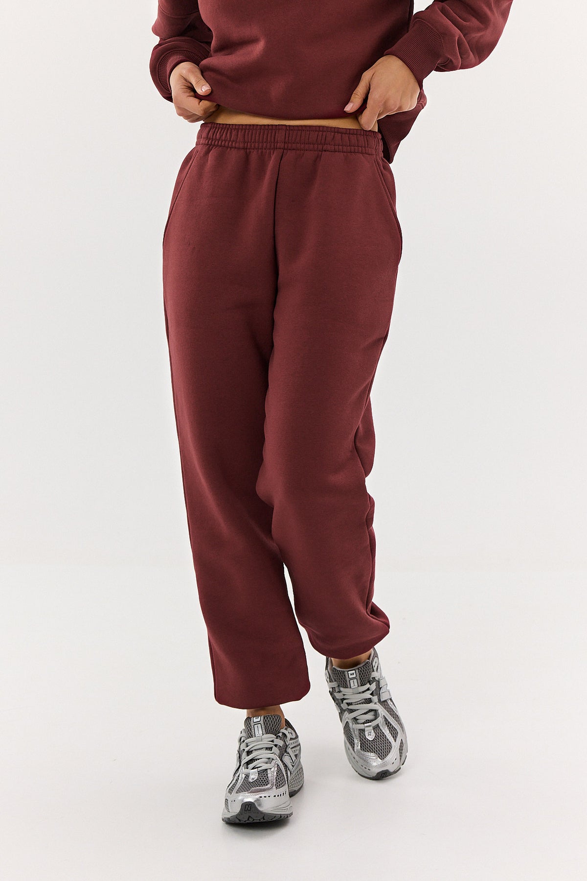 Spodnie dresowe burgundy