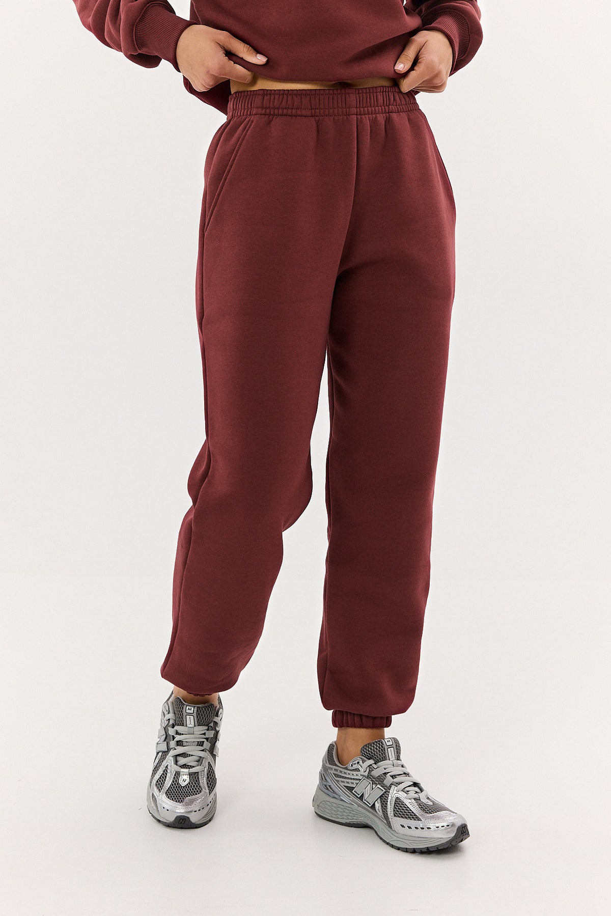Spodnie dresowe burgundy