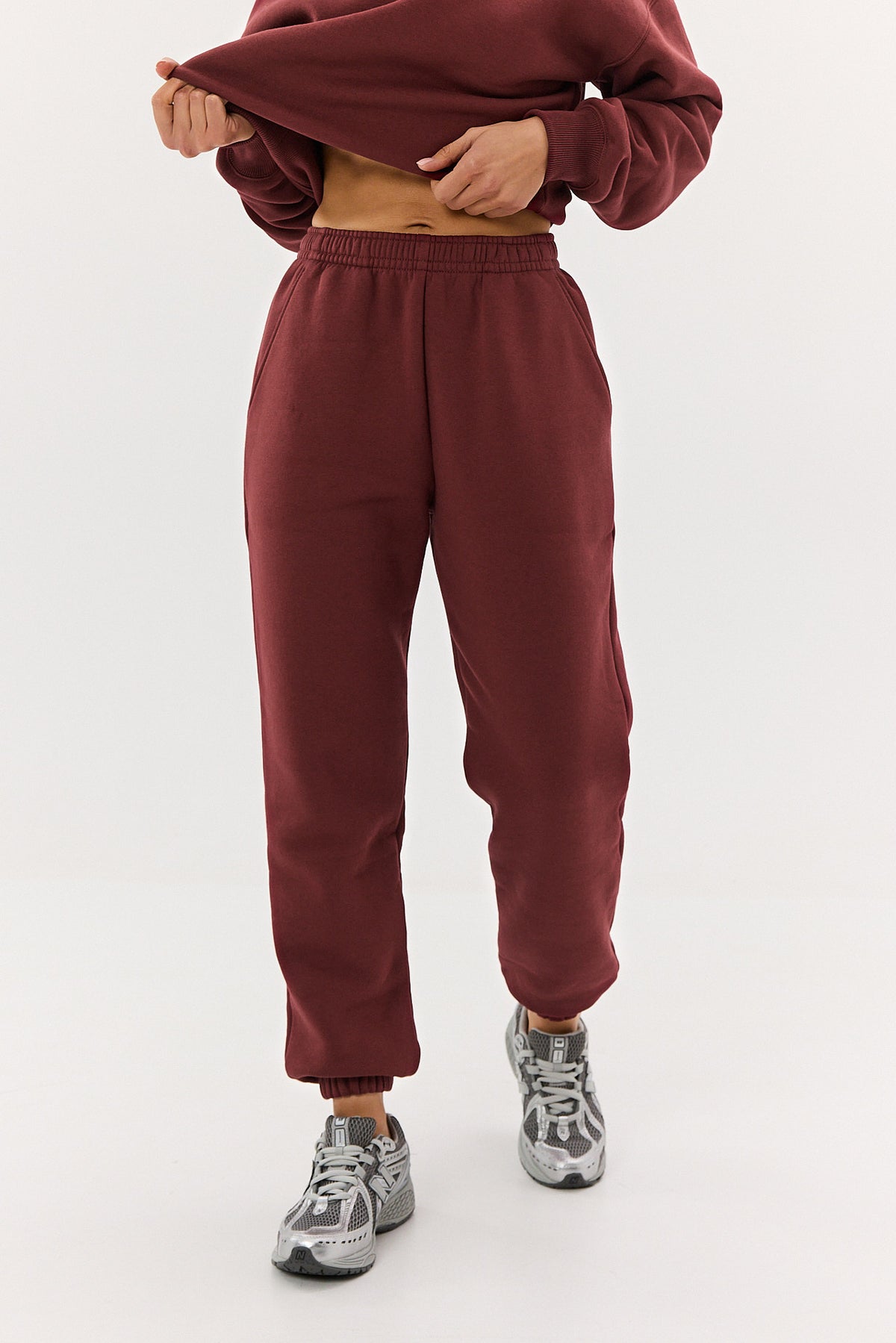 Spodnie dresowe burgundy