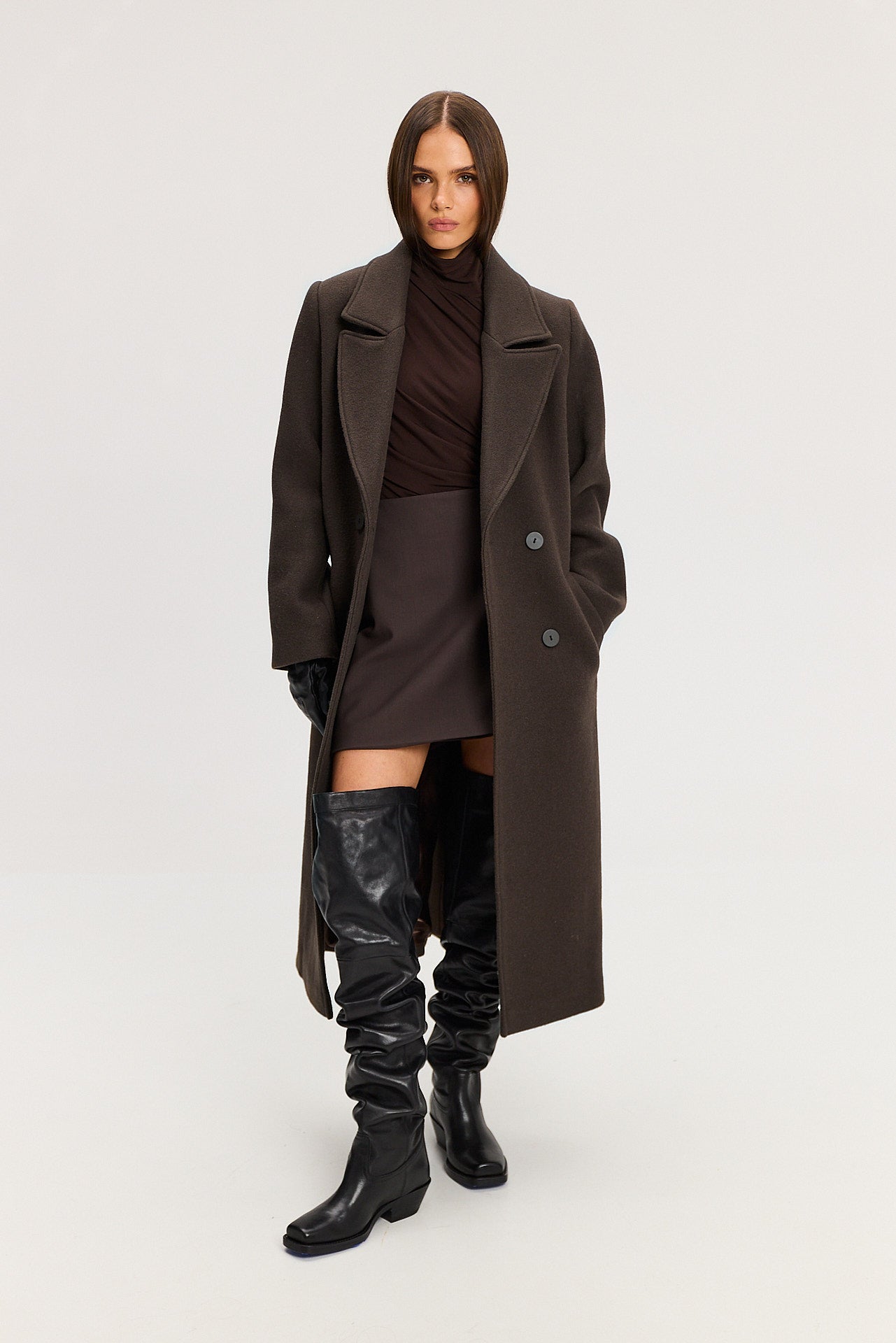 Płaszcz Carmen dark brown