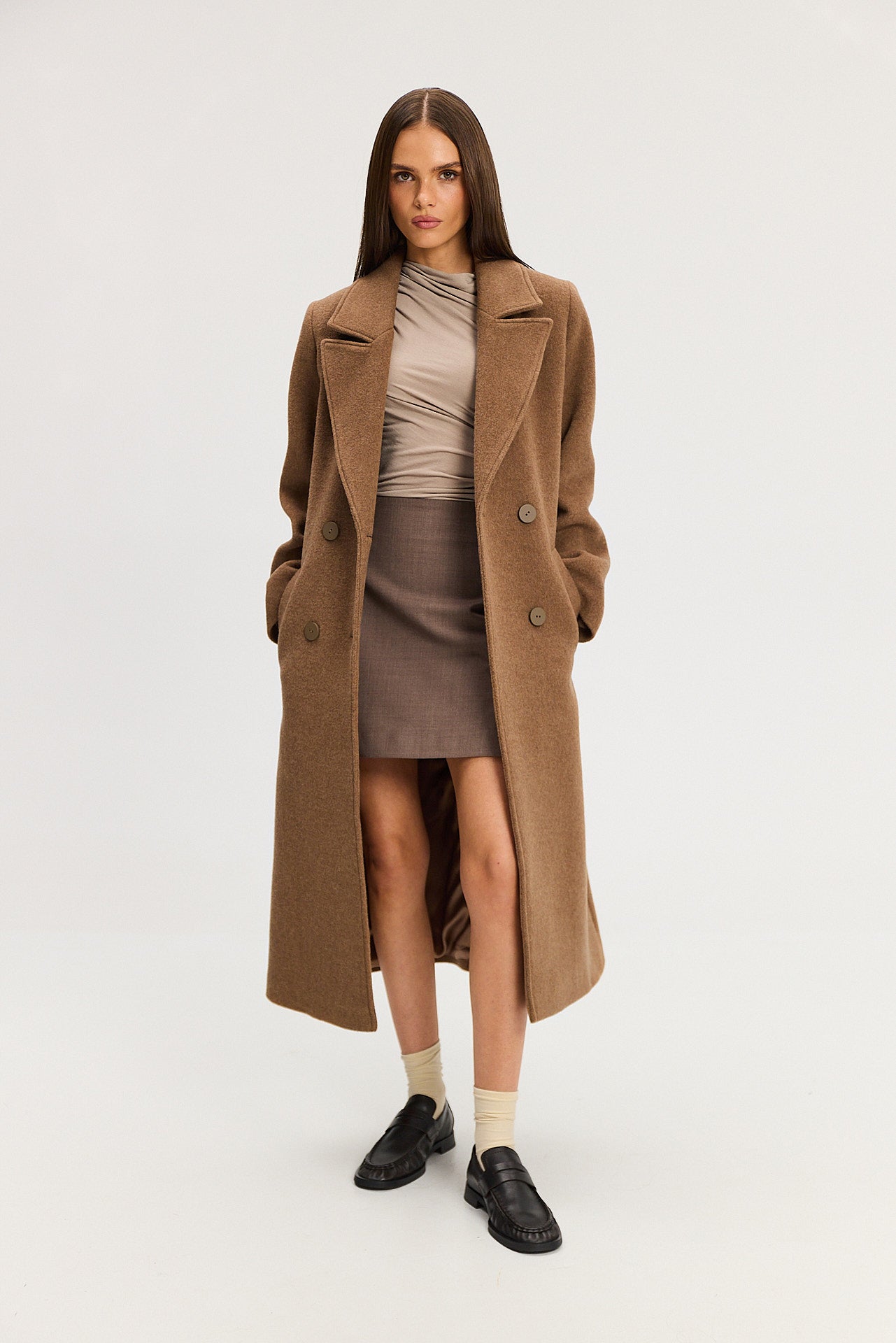 Płaszcz Carmen walnut