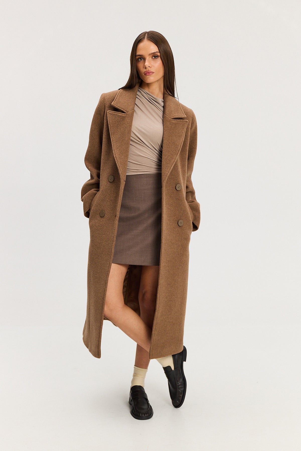 Płaszcz Carmen walnut