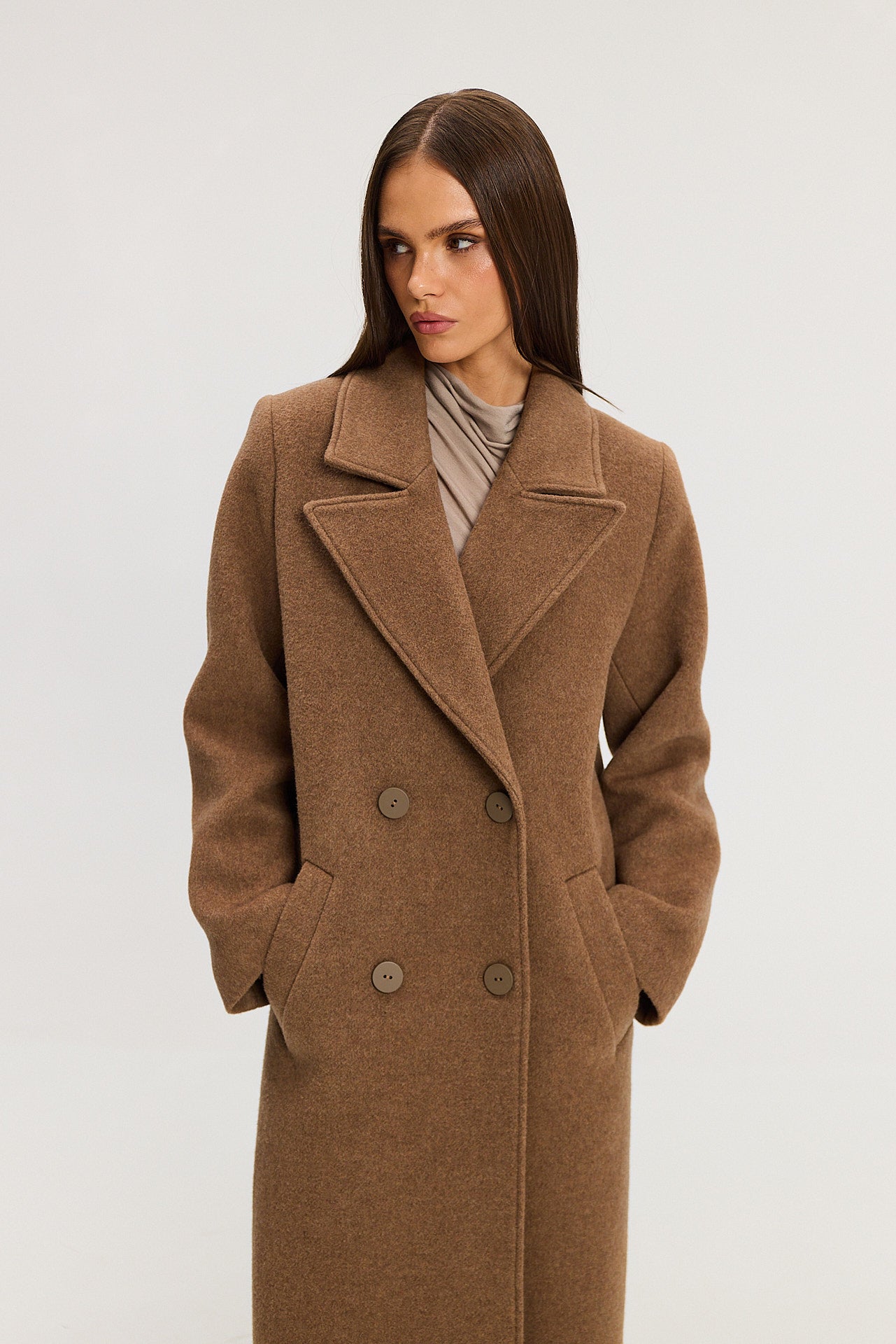 Płaszcz Carmen walnut