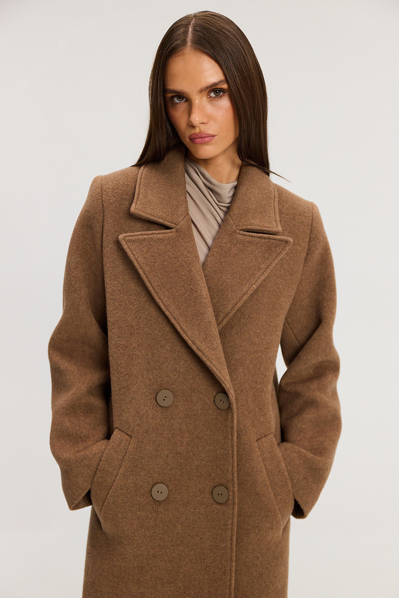 Płaszcz Carmen walnut