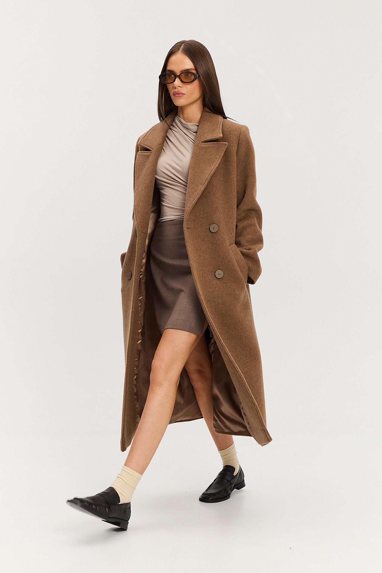 Płaszcz Carmen walnut