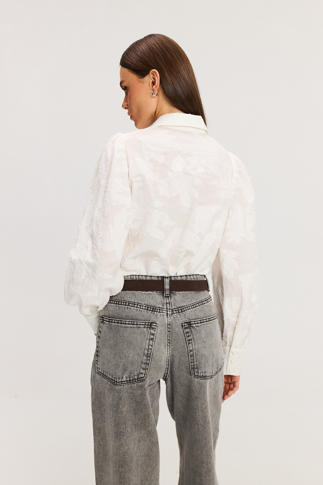 Koszula Gina jacquard white
