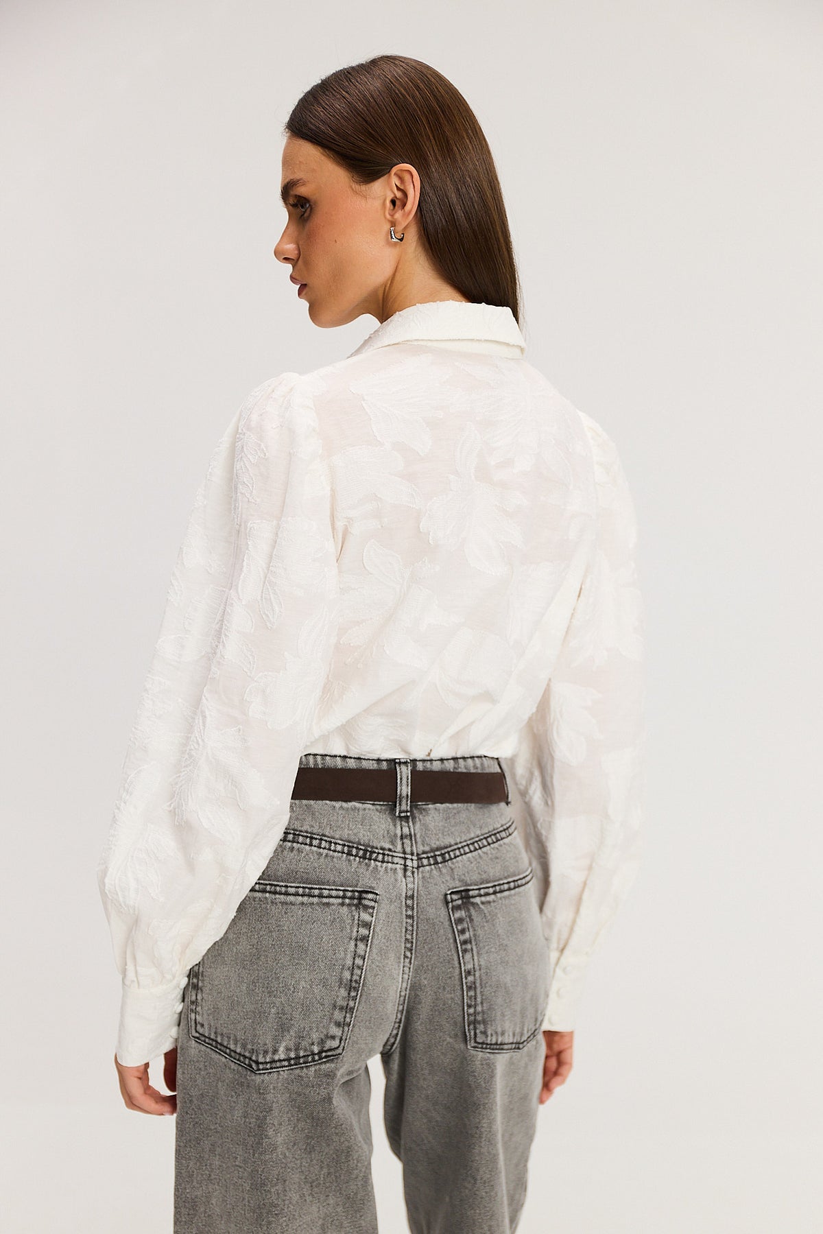 Koszula Gina jacquard white