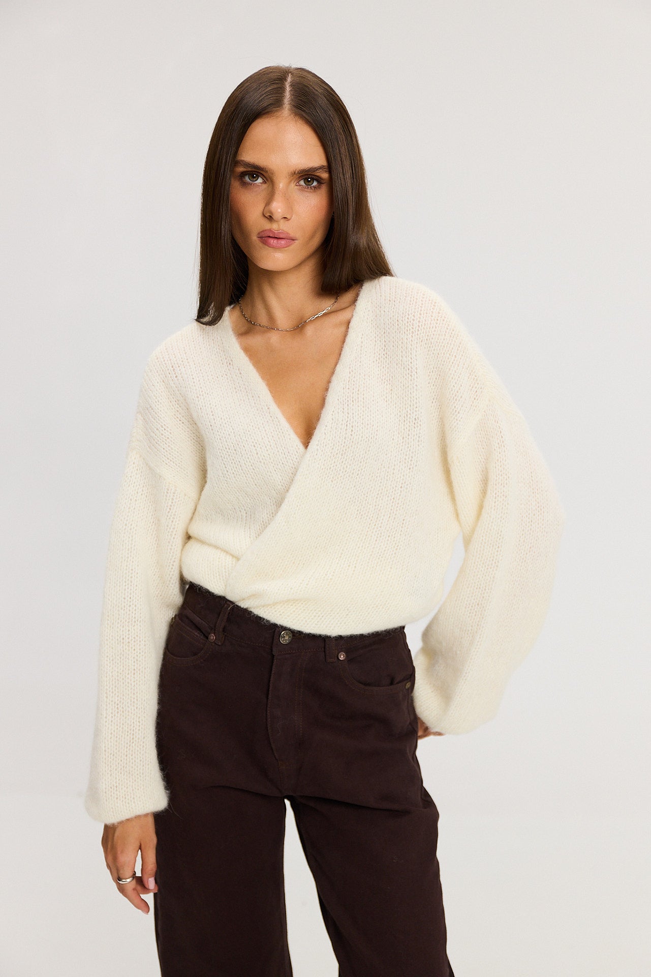 Sweter kardigan Ingrid cream