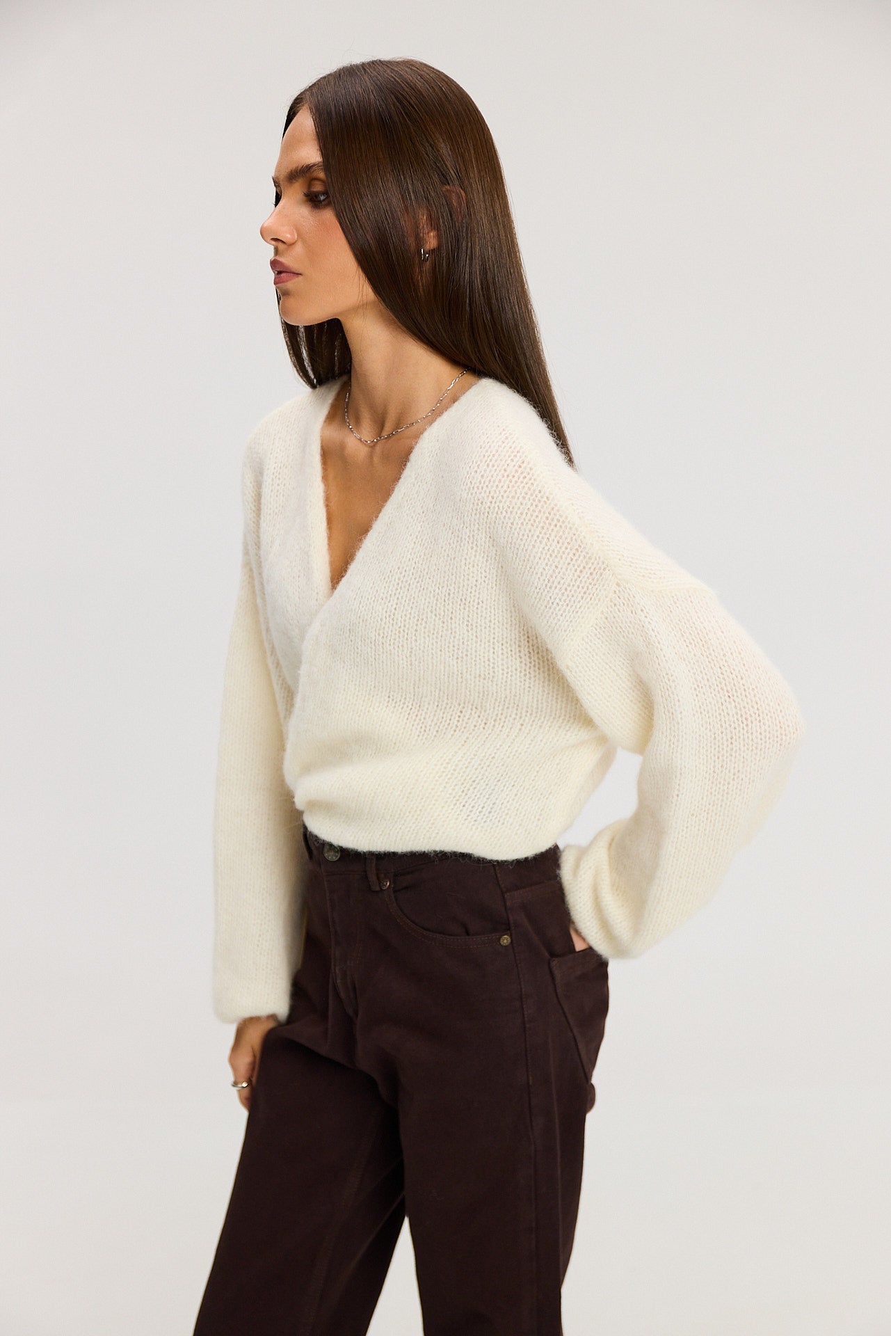 Sweter kardigan Ingrid cream