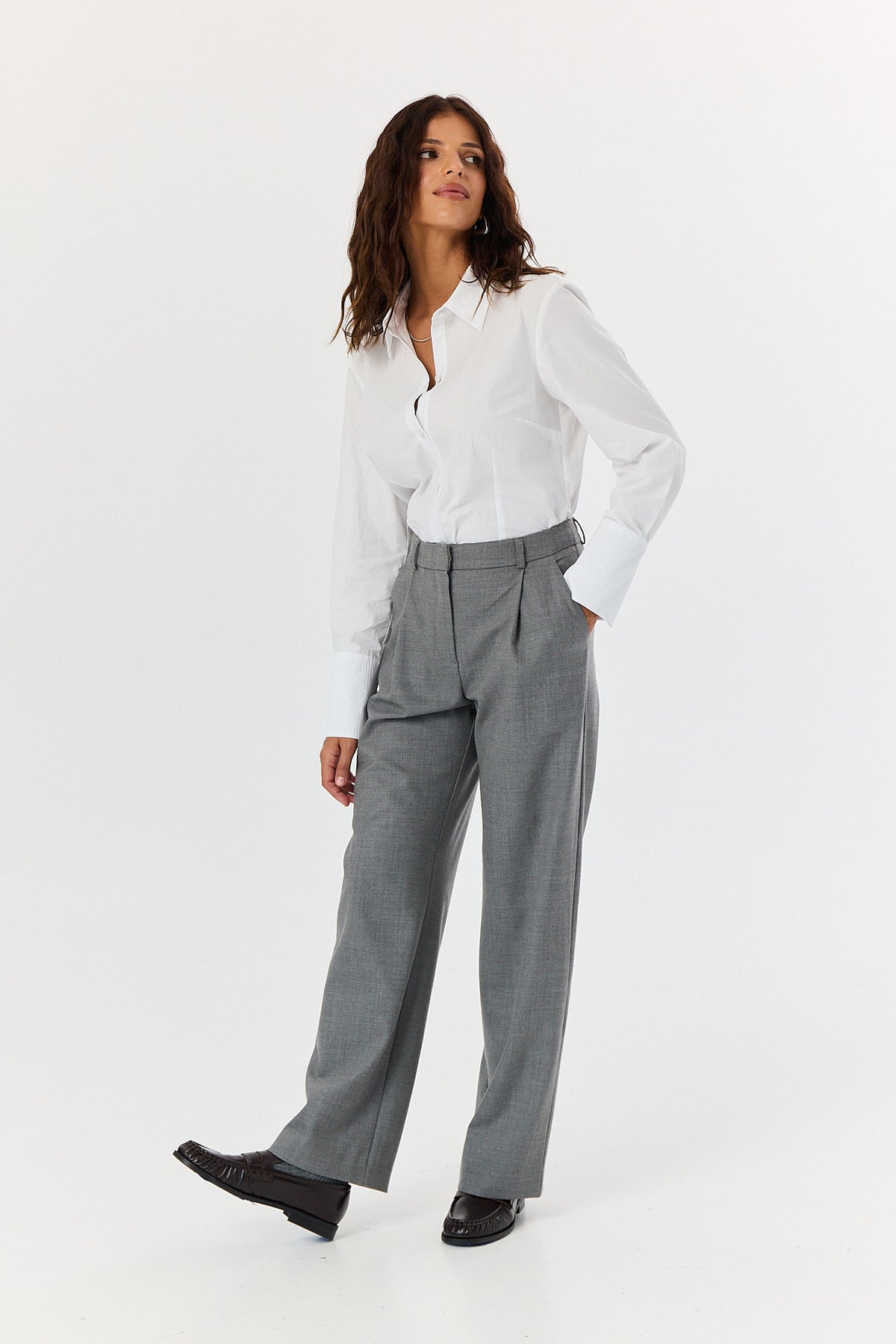 Spodnie Jackson wool grey melange