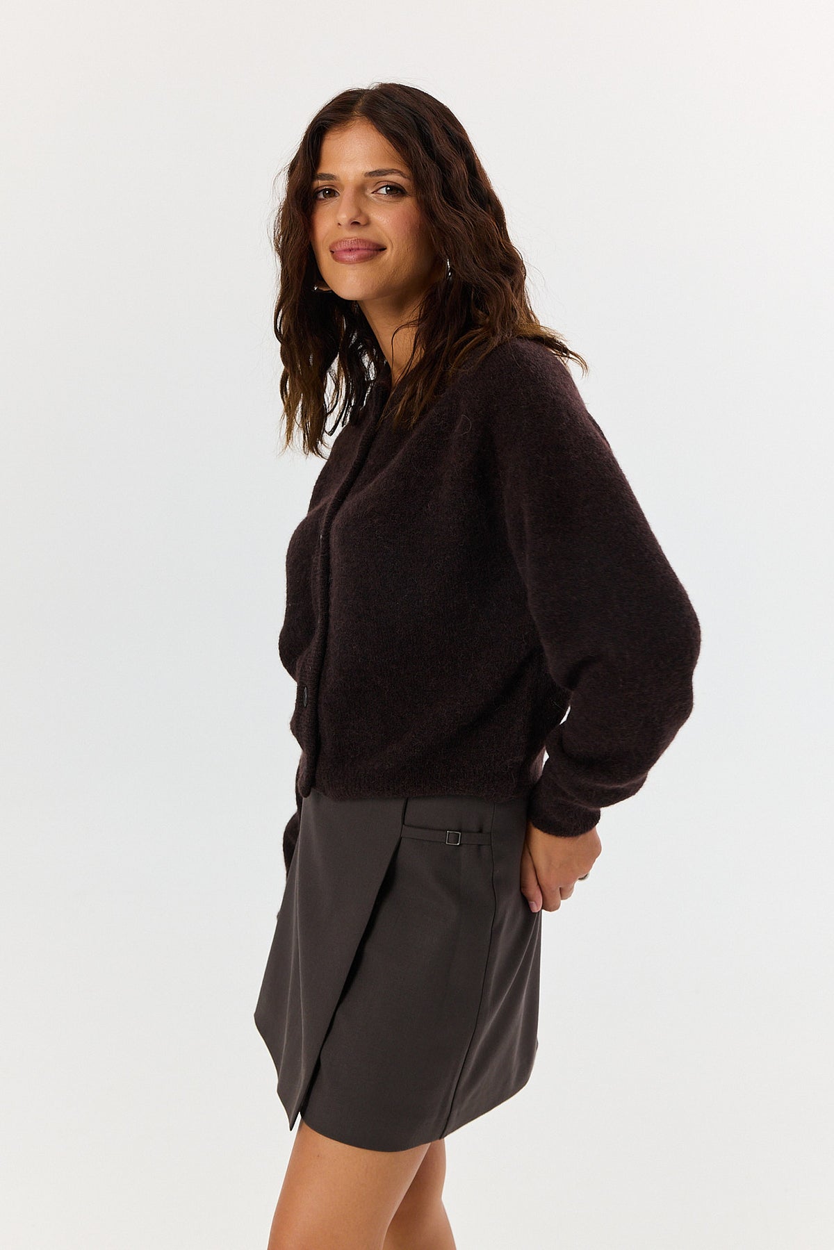 Spódnica Simone wool dark chocolate