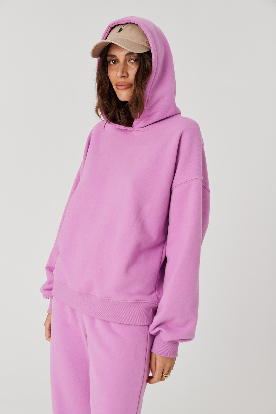 Bluza Boyfriend Hoodie pink berry