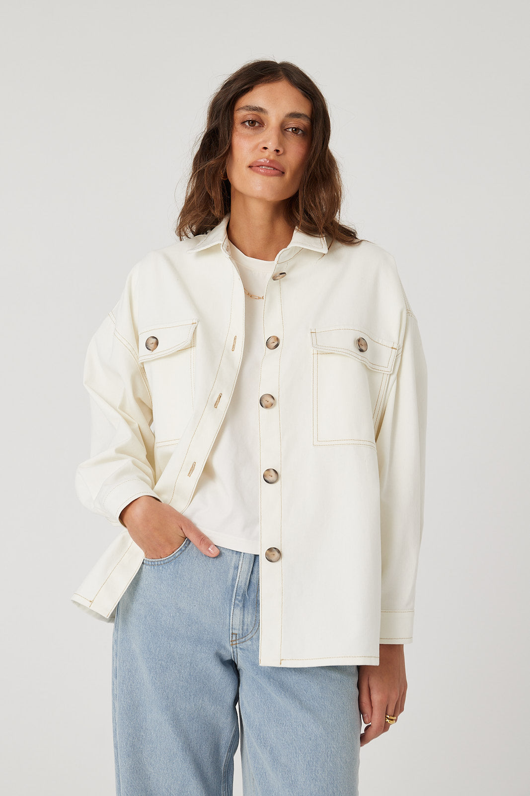 Kurtka koszulowa Lucy white