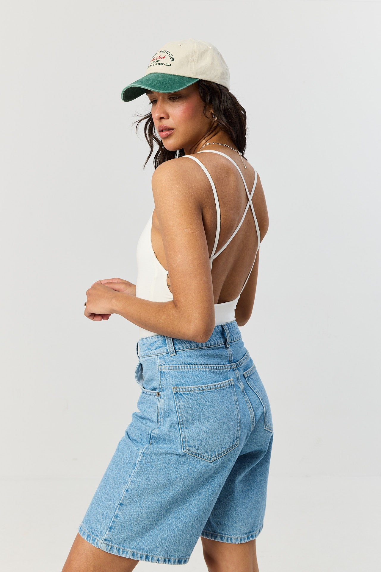 Bermudy jeansowe baby blue