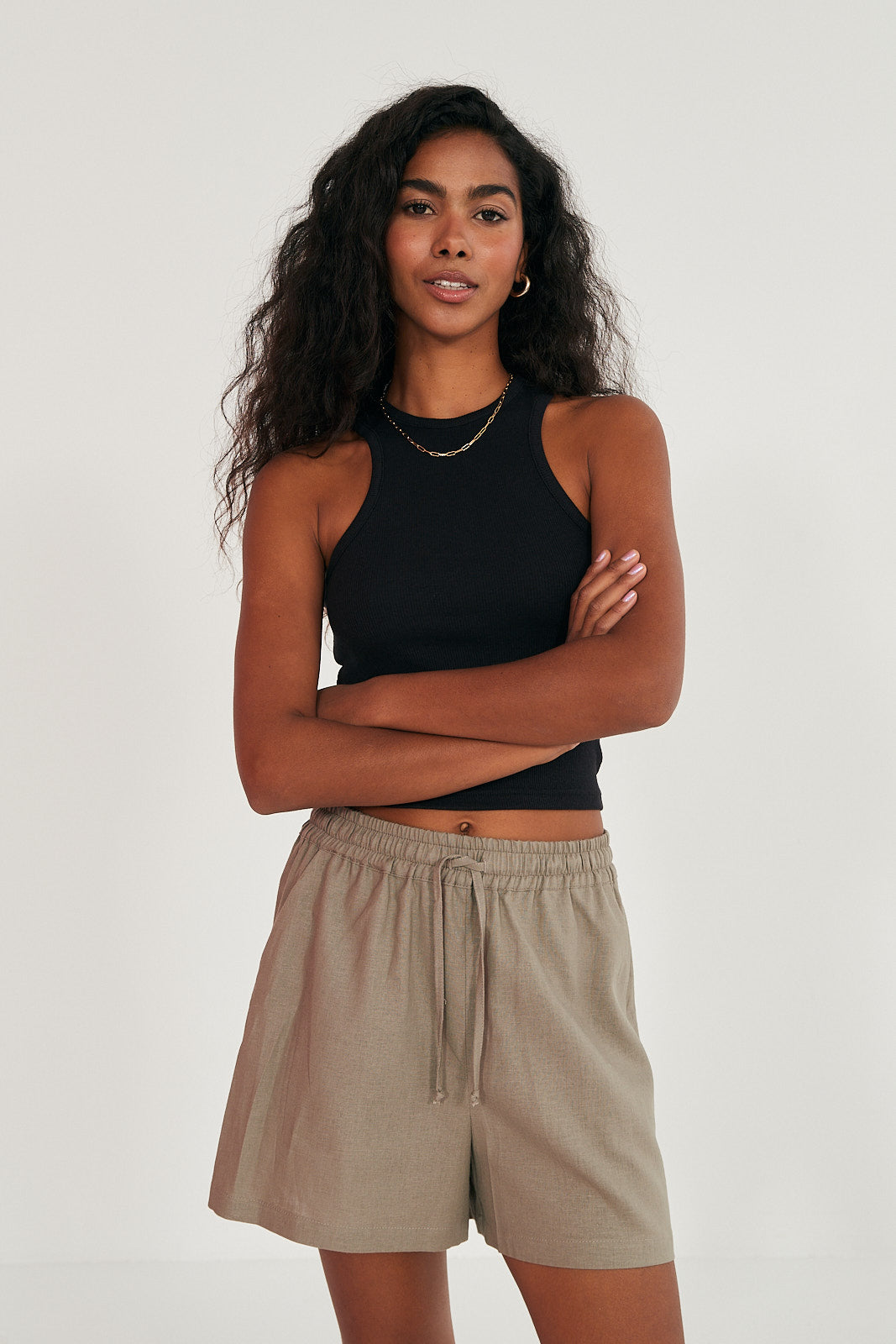 Szorty Gunther linen beige