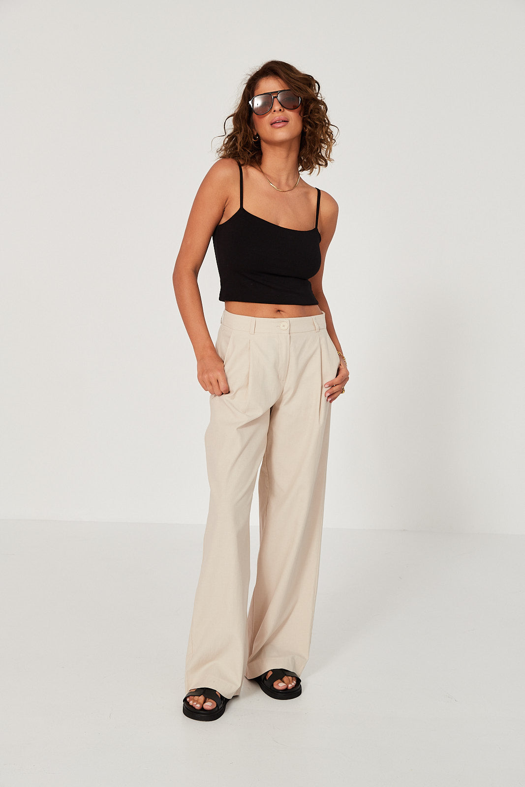 Spodnie Logan beige