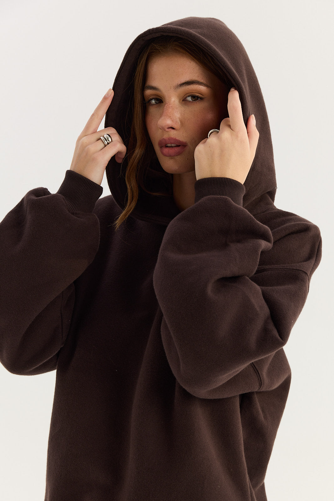 Bluza Boyfriend Hoodie dark chocolate