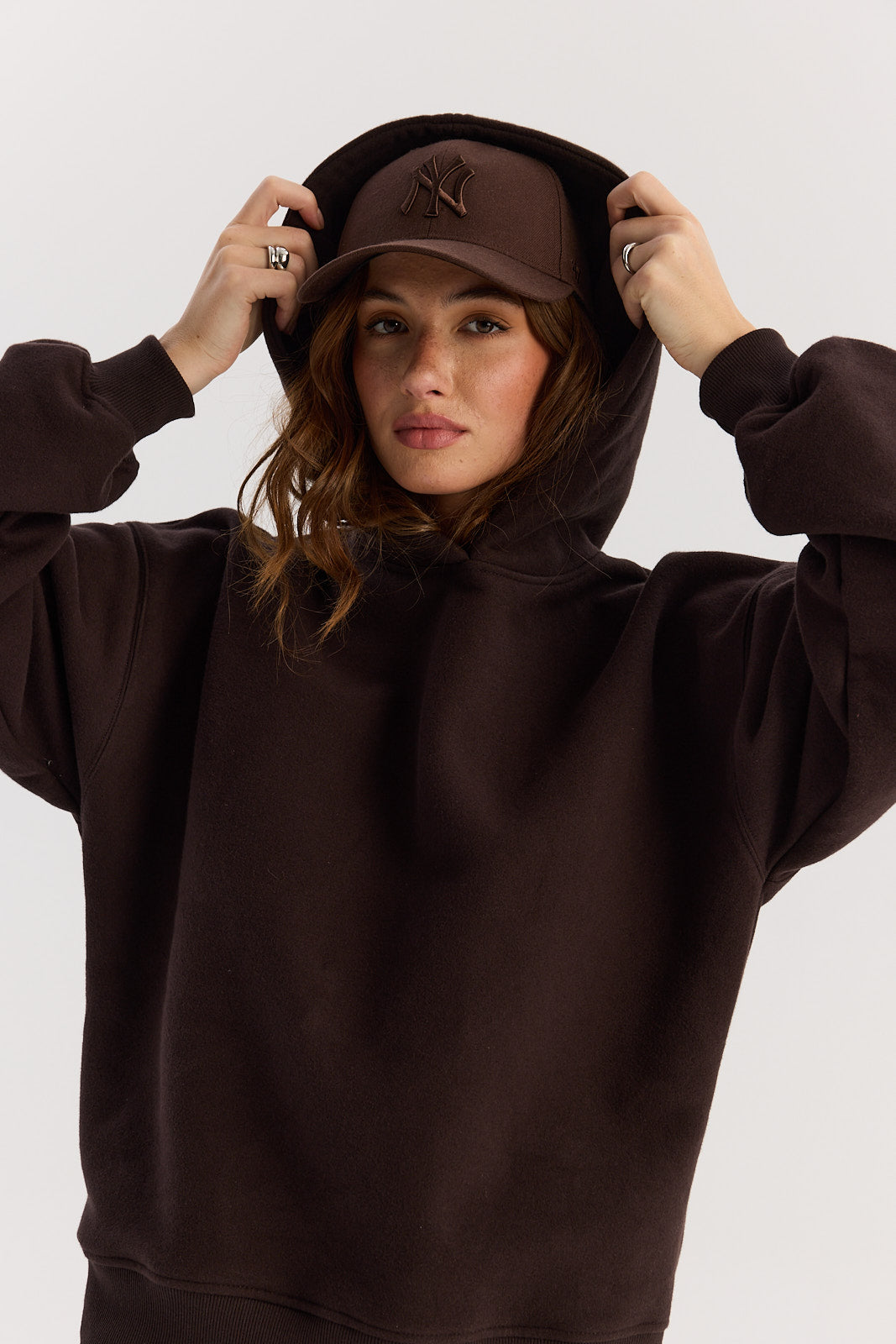Bluza Boyfriend Hoodie dark chocolate