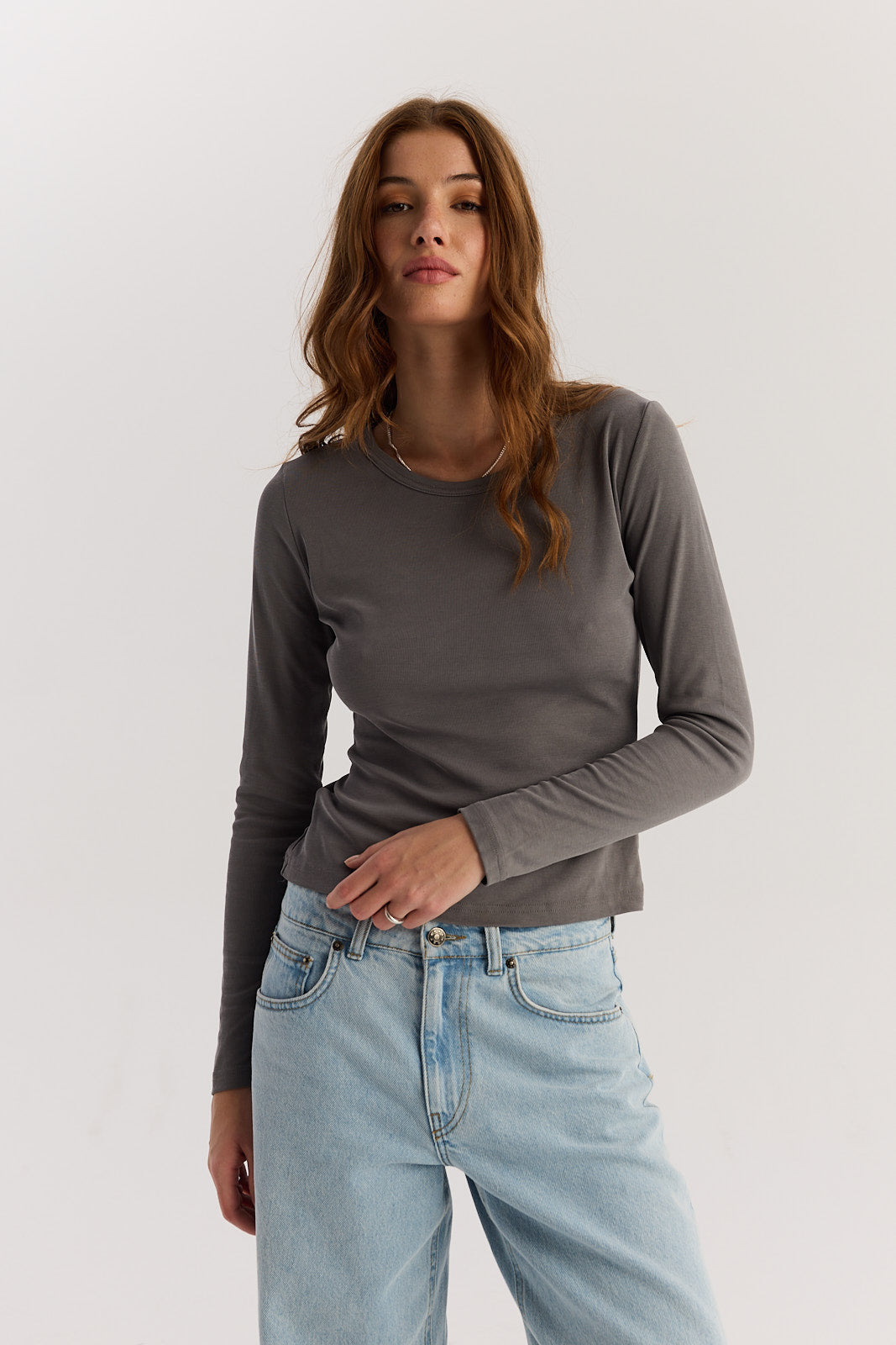 Longsleeve Bowie grey
