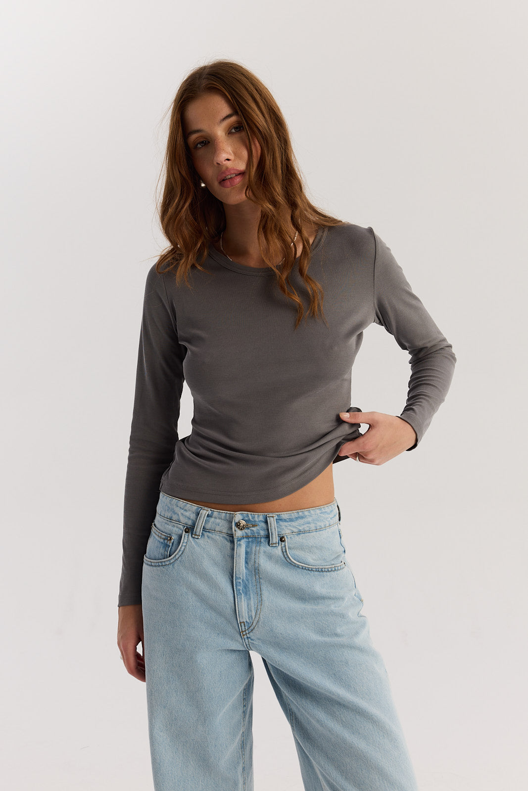 Longsleeve Bowie grey