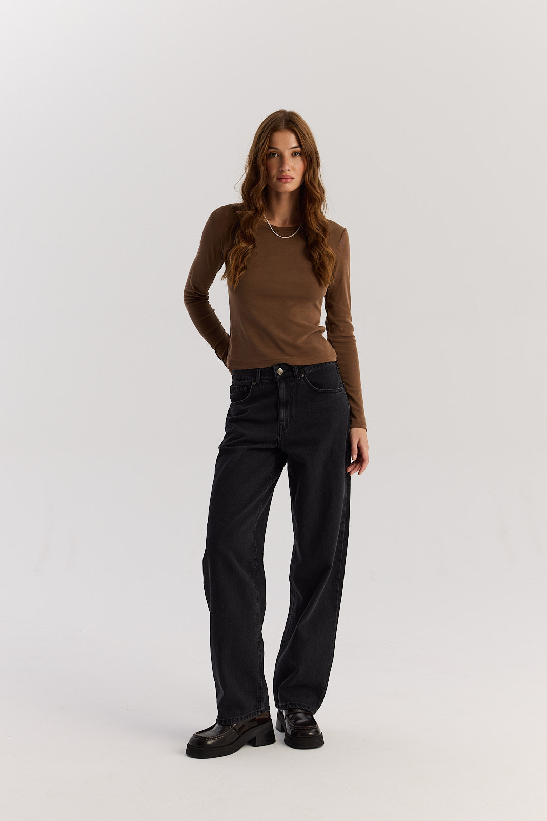 Longsleeve Bowie mocca mousse