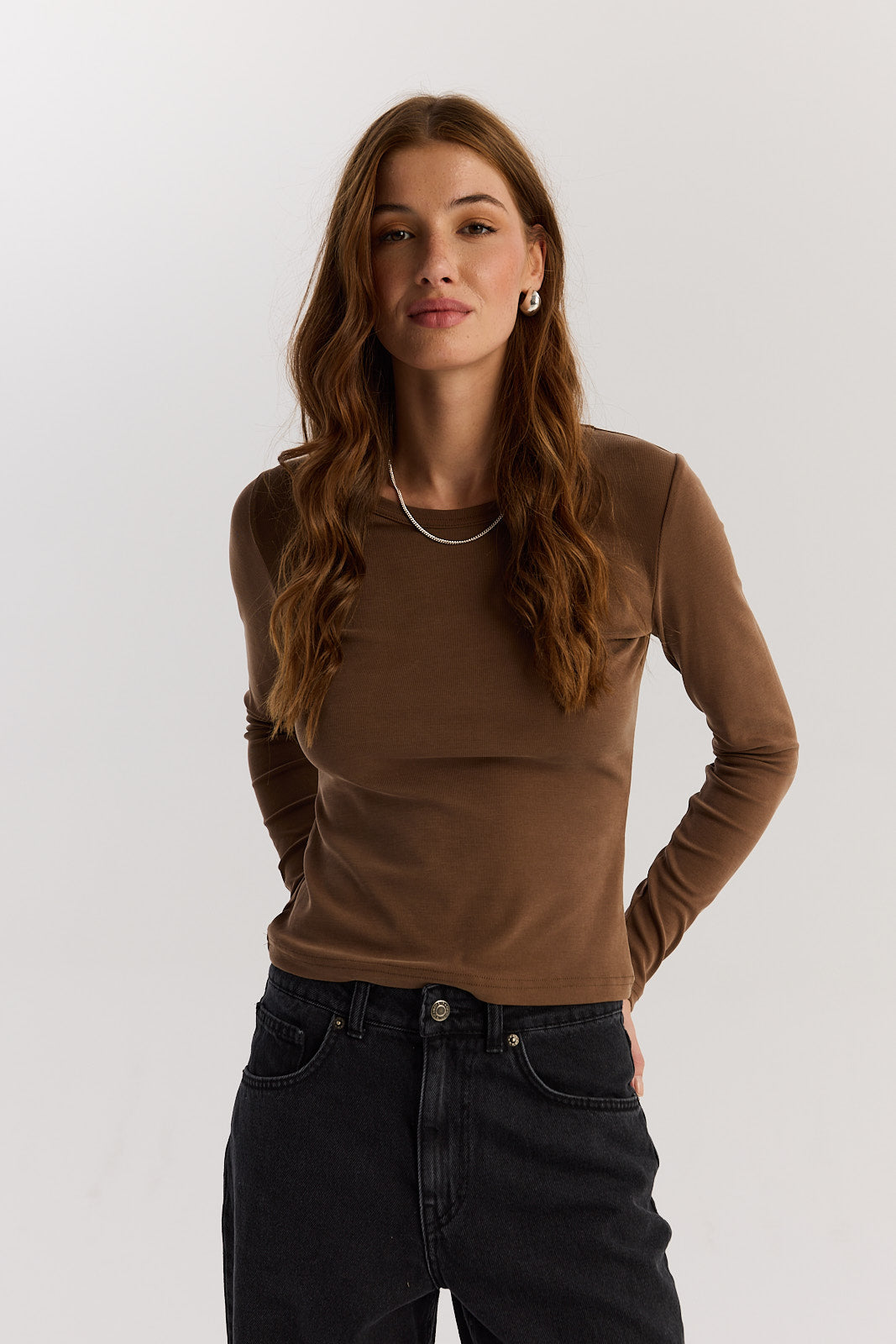 Longsleeve Bowie mocca mousse