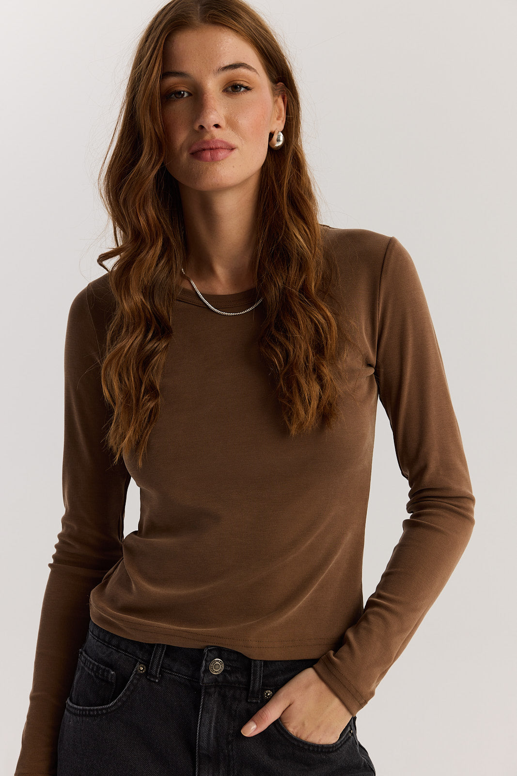 Longsleeve Bowie mocca mousse
