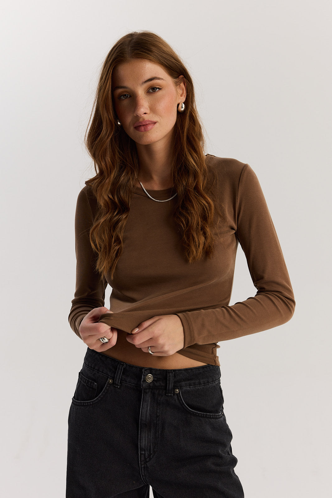 Longsleeve Bowie mocca mousse